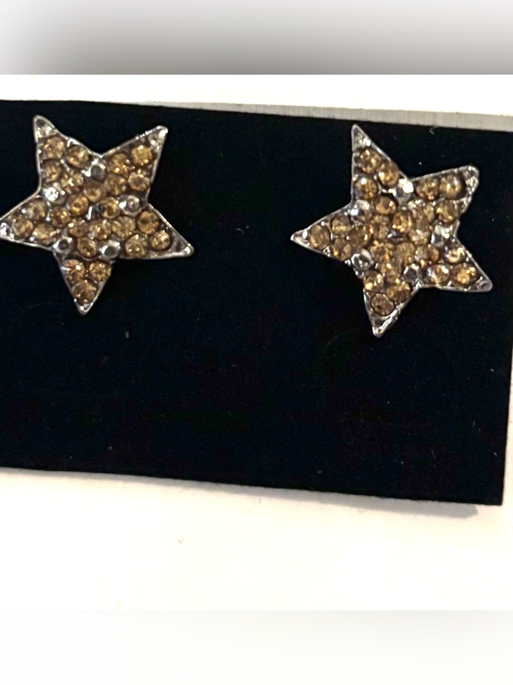 Fashion Jewelry Gold Star Crystal Stud Earrings